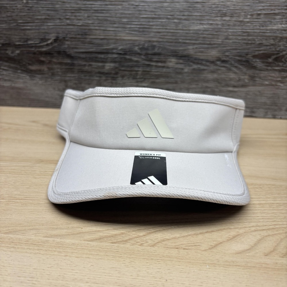 Adidas Hat Visor Strap Back Womens One Size Beige Superlite 3 ClimaCool NWT